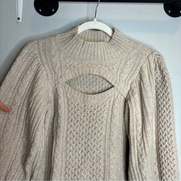 Sea NY Juliette Cable Knit Cutout Sweater - Picture 3 of 8